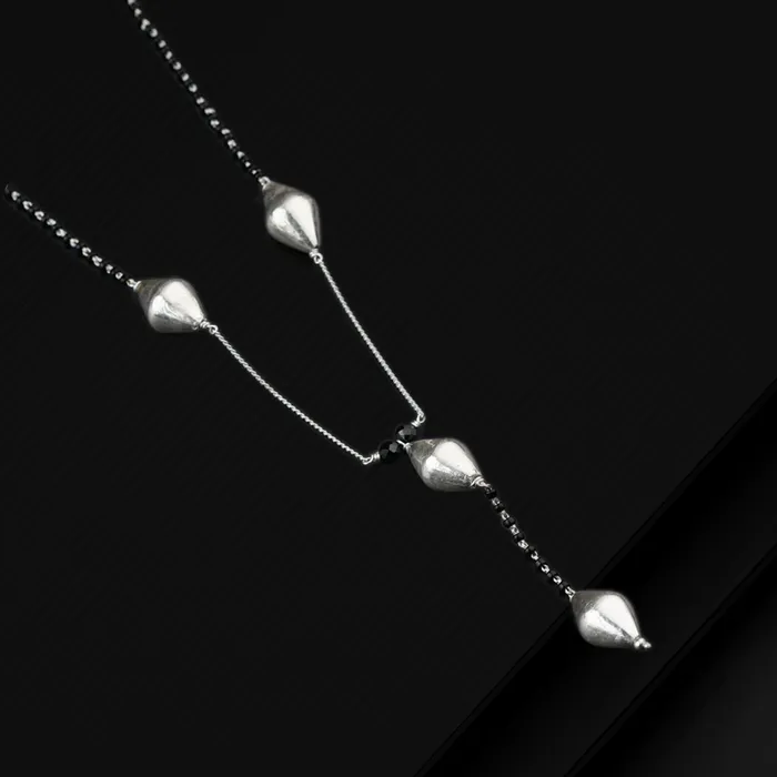 Pure 925 sterling silver black beaded chain and vintage antique ball style pendant Mangalsutra ms114 TRIBAL ORNAMENTS Necklaces Pure 925 sterling silver black beaded chain and vintage antique ball style pendant Mangalsutra ms114 TRIBAL ORNAMENTS Necklaces