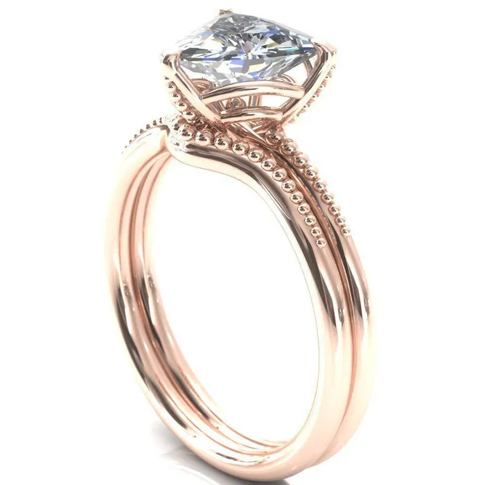 Rings Antonia Trillion Moissanite 3 Prong Engagement Ring Fire Brilliance 