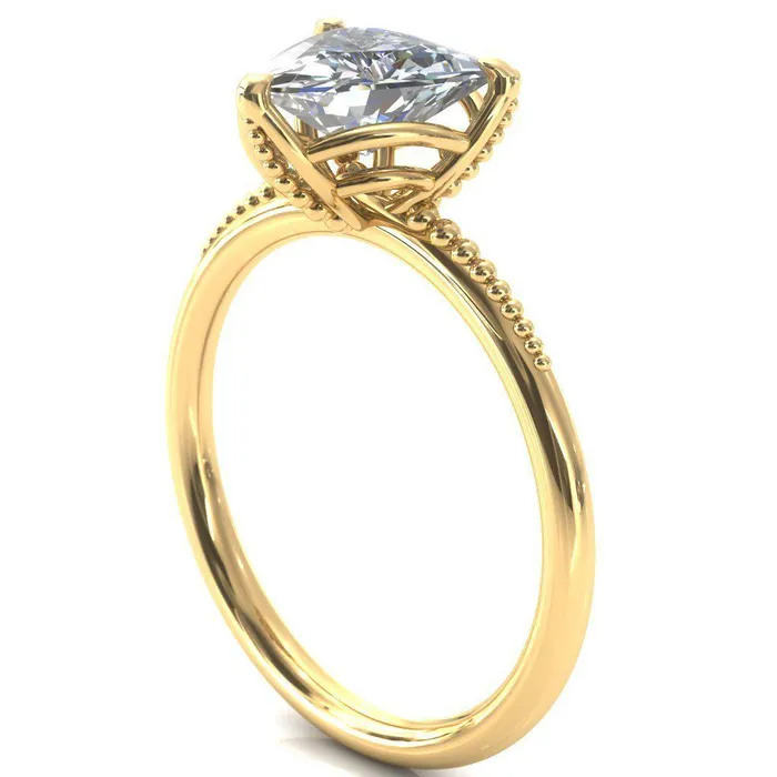 Rings Antonia Trillion Moissanite 3 Prong Engagement Ring Fire Brilliance 