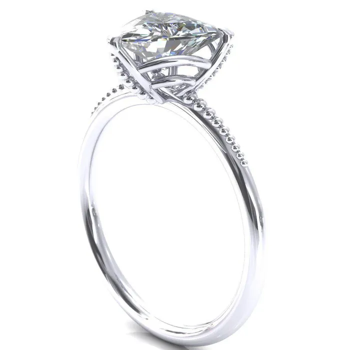 Rings Antonia Trillion Moissanite 3 Prong Engagement Ring Fire Brilliance 