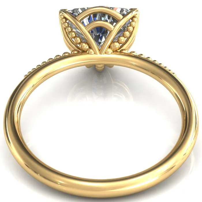 Rings Antonia Trillion Moissanite 3 Prong Engagement Ring Fire Brilliance 