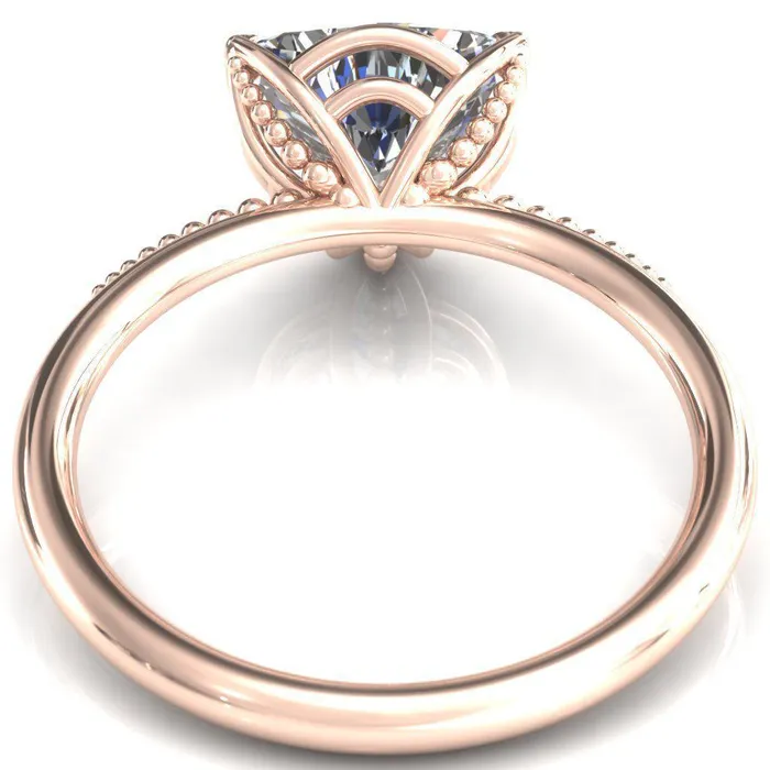 Rings Antonia Trillion Moissanite 3 Prong Engagement Ring Fire Brilliance 