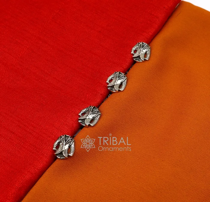 Rings Blazer suit design 925 Sterling Silver set of 4 kurta Buttons for Fashion Perfection silver cufflinks cultural trendy jewelry btn47 TRIBAL ORNAMENTS Rings Blazer suit design 925 Sterling Silver set of 4 kurta Buttons for Fashion Perfection silver cufflinks cultural trendy jewelry btn47 TRIBAL ORNAMENTS