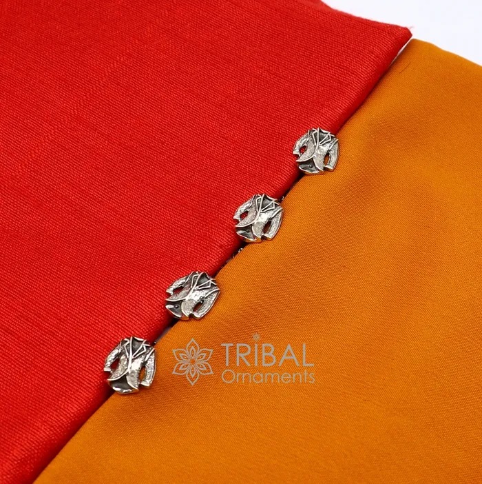 Rings Blazer suit design 925 Sterling Silver set of 4 kurta Buttons for Fashion Perfection silver cufflinks cultural trendy jewelry btn47 TRIBAL ORNAMENTS Rings Blazer suit design 925 Sterling Silver set of 4 kurta Buttons for Fashion Perfection silver cufflinks cultural trendy jewelry btn47 TRIBAL ORNAMENTS