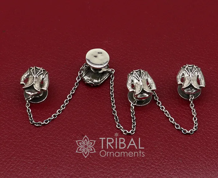Rings Blazer suit design 925 Sterling Silver set of 4 kurta Buttons for Fashion Perfection silver cufflinks cultural trendy jewelry btn47 TRIBAL ORNAMENTS Rings Blazer suit design 925 Sterling Silver set of 4 kurta Buttons for Fashion Perfection silver cufflinks cultural trendy jewelry btn47 TRIBAL ORNAMENTS