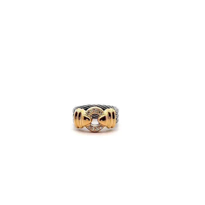 Rings Charriol PreOwned Charriol TwoTone Cable Buckle Ring