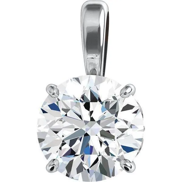 Rings Fire Brilliance FAB Round Moissanite 6 Prong Ring Complete Platinum Solitaire Wedding Set