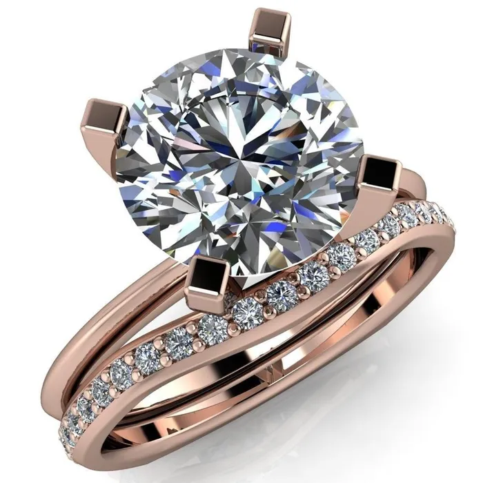 Rings Fire Brilliance Gabriella Round Center Stone Classic 4 Prong Euro Shank Solitaire Ring Rings Fire Brilliance Gabriella Round Center Stone Classic 4 Prong Euro Shank Solitaire Ring