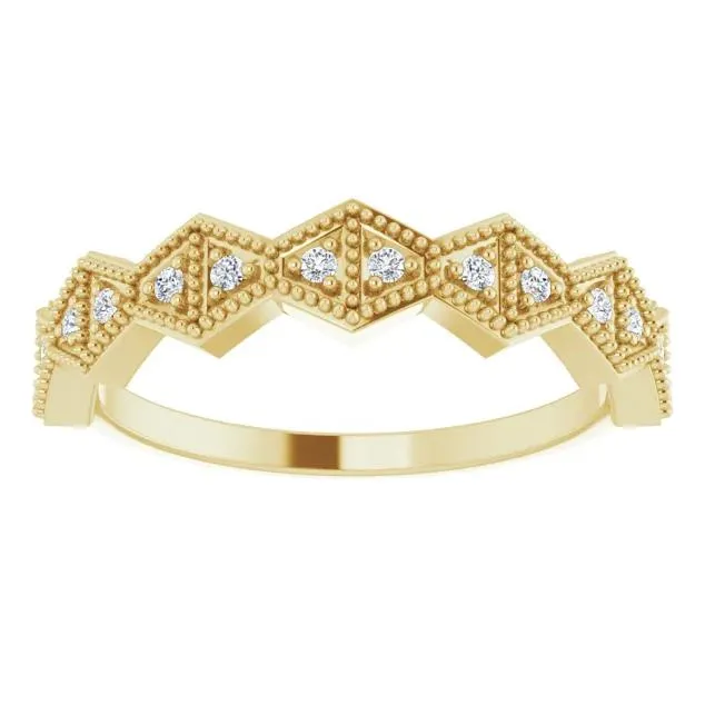 Rings Fire Brilliance Juliette Round Diamond or Moissanite 12 Eternity Art Deco Wedding Anniversary Band