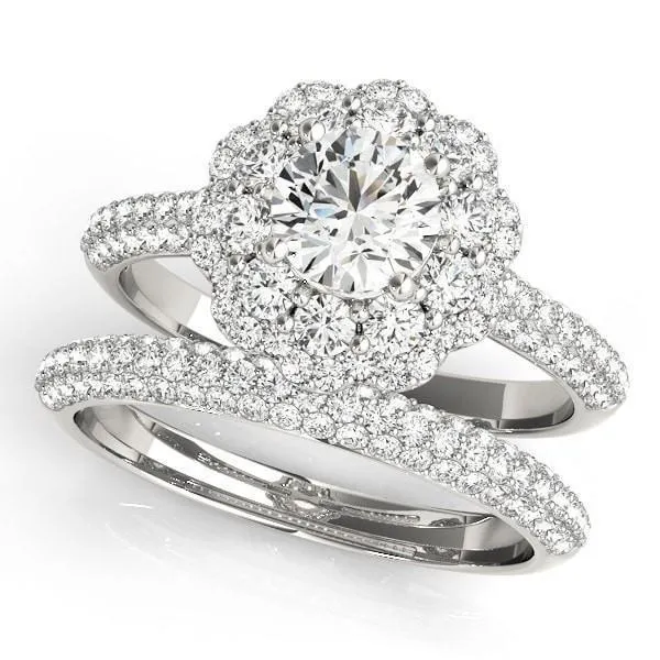 Rings Fire Brilliance Leanne Round Center Stone Micro Pave Shank Halo Engagement Ring Rings Fire Brilliance Leanne Round Center Stone Micro Pave Shank Halo Engagement Ring