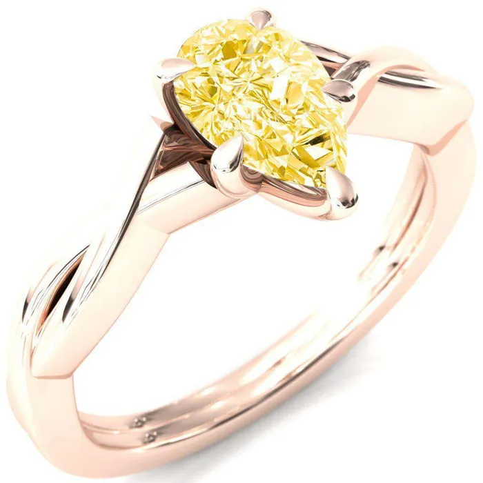 Rings Fire Brilliance Lucia Pear Canary Yellow 5 Claw Prong 12 Infinity Solitaire Ring Engagement Ring Rings Fire Brilliance Lucia Pear Canary Yellow 5 Claw Prong 12 Infinity Solitaire Ring Engagement Ring