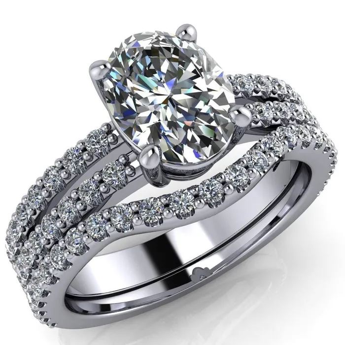 Rings Fire Brilliance Marmalade Oval Center Stone 4 Prong Split Band Engagement Ring Rings Fire Brilliance Marmalade Oval Center Stone 4 Prong Split Band Engagement Ring