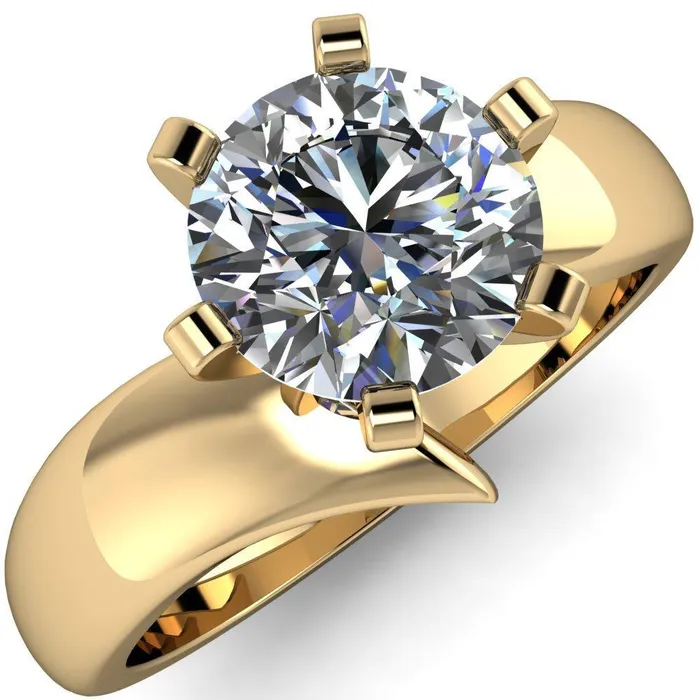 Rings Fire Brilliance Monae Round Center Stone 6 Peg Wavy Bypass Engagement Ring Rings Fire Brilliance Monae Round Center Stone 6 Peg Wavy Bypass Engagement Ring