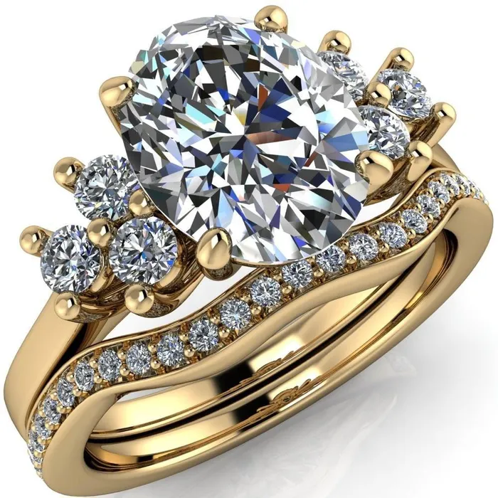 Rings Fire Brilliance Nirvana Oval Center Stone Multi Diamond Side Engagement Ring Rings Fire Brilliance Nirvana Oval Center Stone Multi Diamond Side Engagement Ring