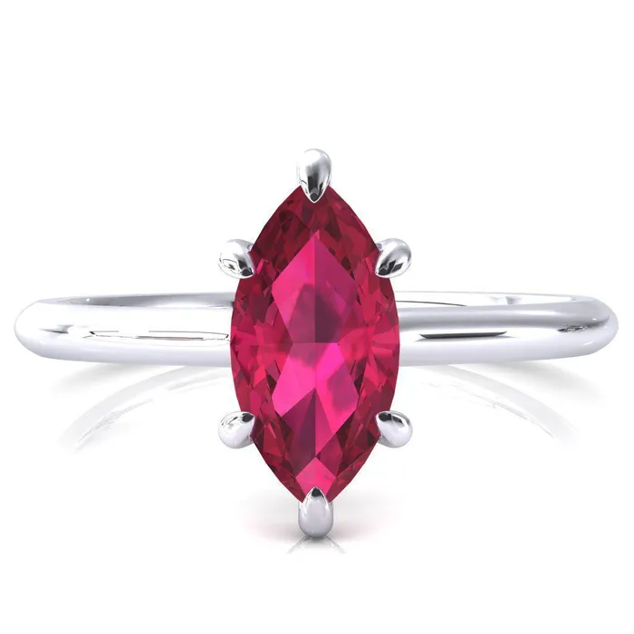 Rings Janey Marquise Ruby 6 Prongs Claw Floating Halo Inverted Cathedral Ring Fire Brilliance Rings Janey Marquise Ruby 6 Prongs Claw Floating Halo Inverted Cathedral Ring Fire Brilliance