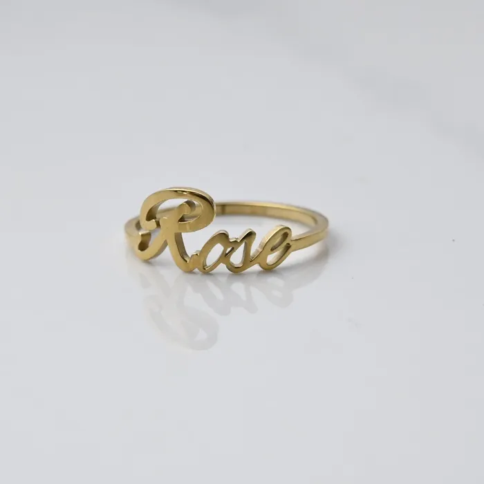 Rings Jewelvers 18K GoldFilled Custom Name Ring Personalized Name Ring