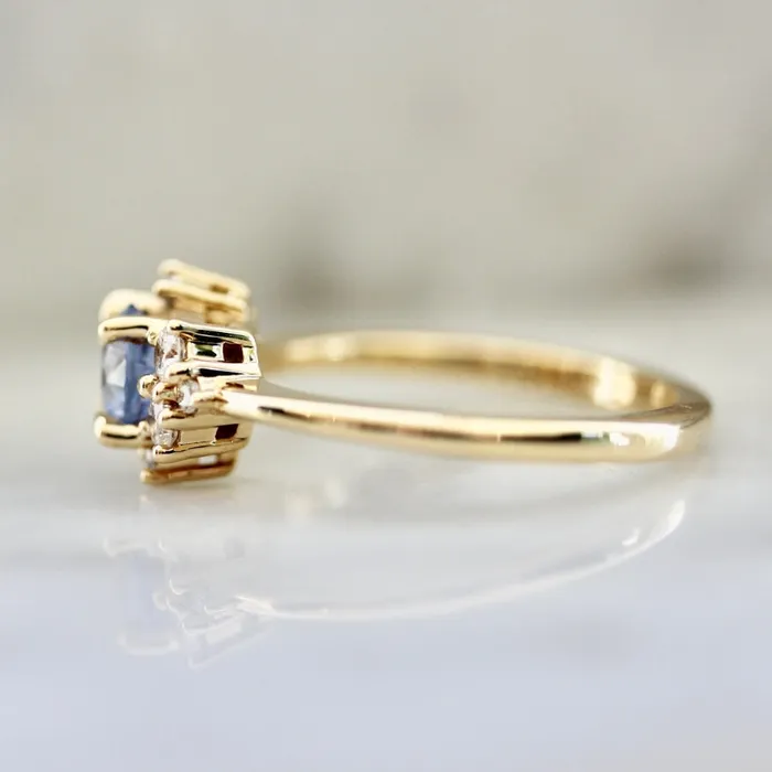 Rings Justine Quintal Jewellery Skyline Blue Round Brilliant Cut Sapphire Ring