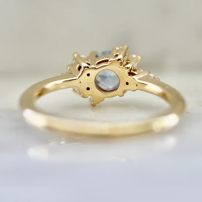 Rings Justine Quintal Jewellery Skyline Blue Round Brilliant Cut Sapphire Ring
