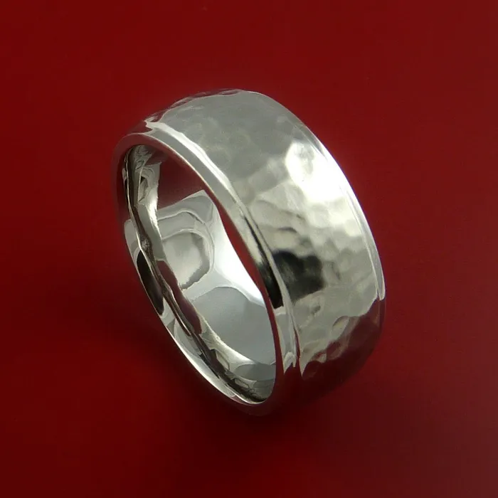 Rings Lashbrook Hammered Cobalt Chrome Ring Custom Made Band