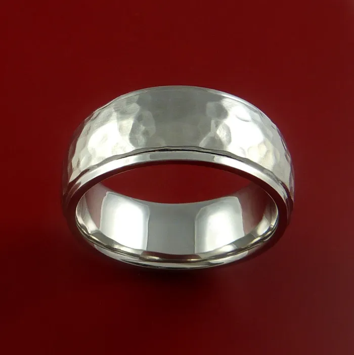 Rings Lashbrook Hammered Cobalt Chrome Ring Custom Made Band Rings Lashbrook Hammered Cobalt Chrome Ring Custom Made Band