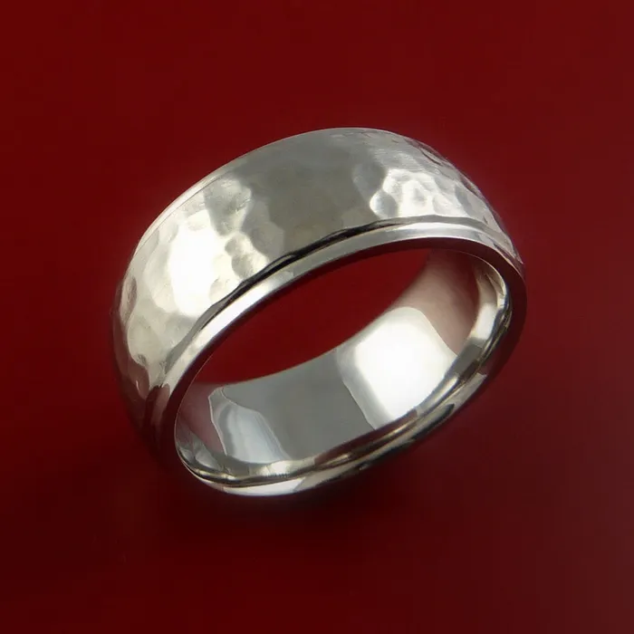 Rings Lashbrook Hammered Cobalt Chrome Ring Custom Made Band Rings Lashbrook Hammered Cobalt Chrome Ring Custom Made Band