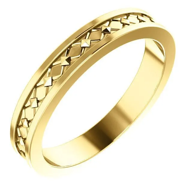 Rings Matthew Geometric Pyramid Wedding Band Fire Brilliance 