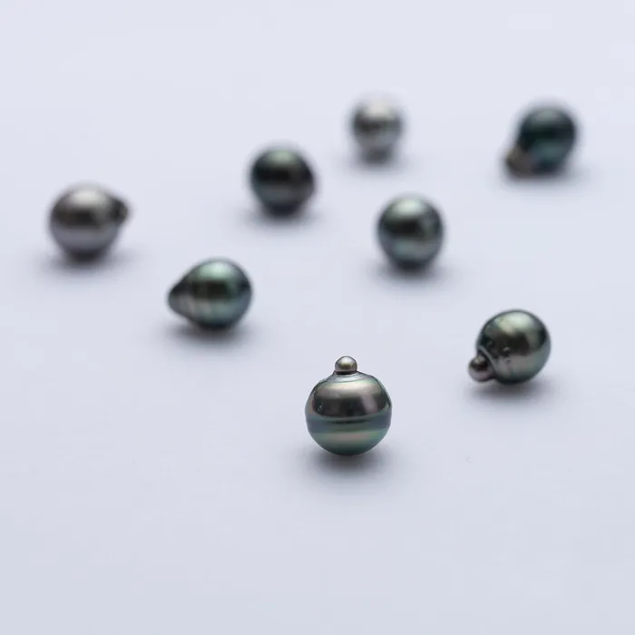 Rings Pearly Lustre Low Grade Round Tahitian Pearls WA00055