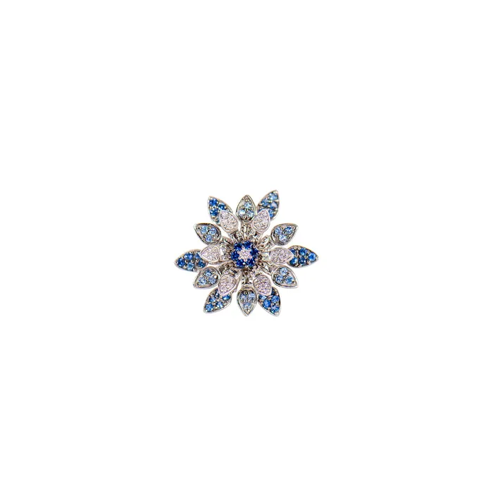 Rings PreOwned Sapphire and Diamond Flower Ring STORE 5a