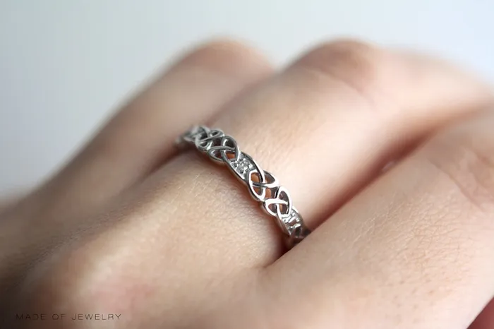 Rings Shanore Ladies Silver Celtic Knot Stone Set Ring Rings Shanore Ladies Silver Celtic Knot Stone Set Ring