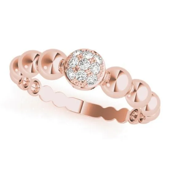 Rings Stackables TriTone Gold Diamond Cluster Bead 3Band Set Selectables Fire Brilliance 