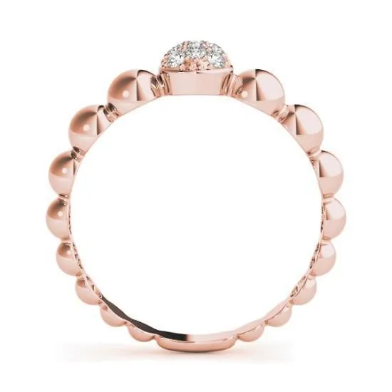Rings Stackables TriTone Gold Diamond Cluster Bead 3Band Set Selectables Fire Brilliance 
