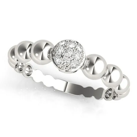 Rings Stackables TriTone Gold Diamond Cluster Bead 3Band Set Selectables Fire Brilliance 