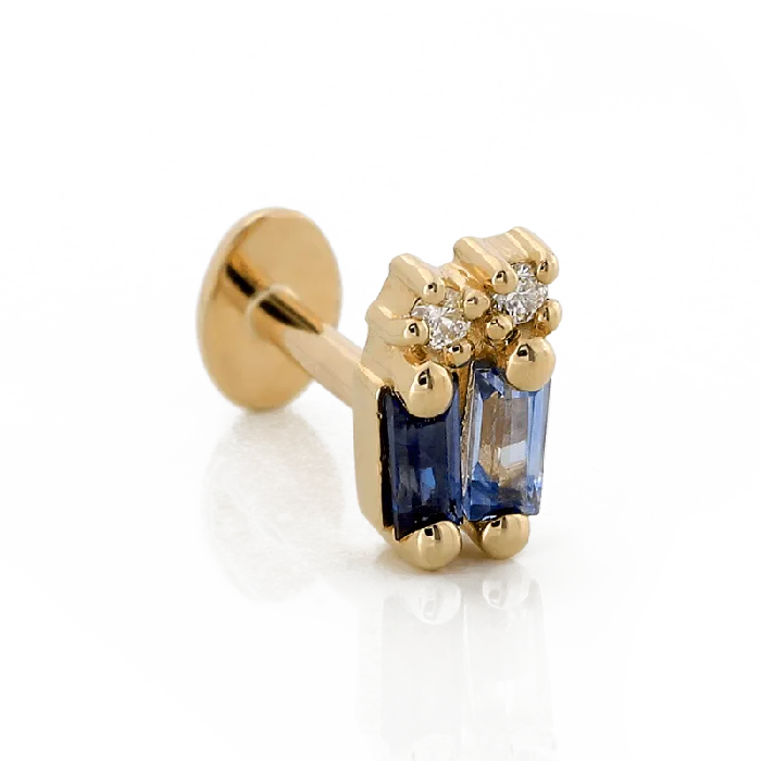 Rings Suzanne Kalan Double Stack Baguette Gemstones Blue Sapphire
