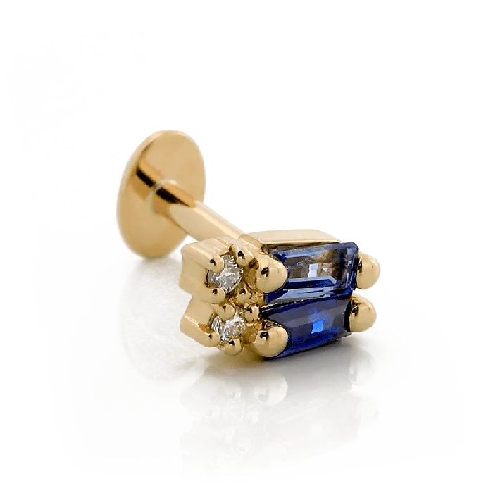 Rings Suzanne Kalan Double Stack Baguette Gemstones Blue Sapphire
