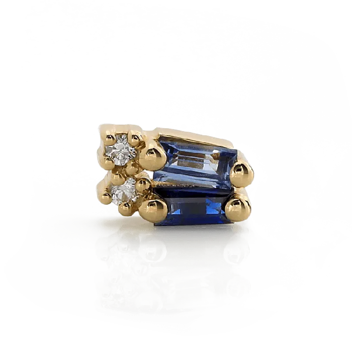Rings Suzanne Kalan Double Stack Baguette Gemstones Blue Sapphire