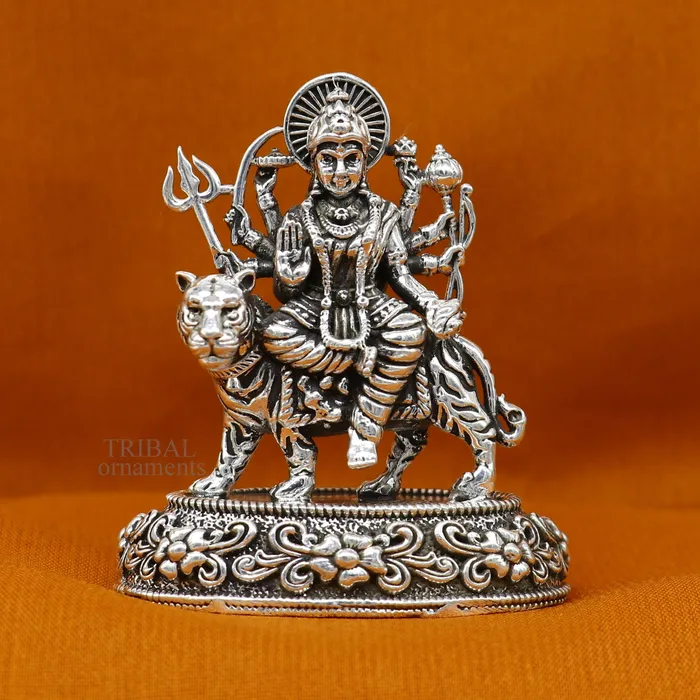 Rings TRIBAL ORNAMENTS 925 Sterling silver Goddess durgabhawani maa Pooja Articles Silver Idols handcrafted decorative statue sculpture amazing gifting Art488 Rings TRIBAL ORNAMENTS 925 Sterling silver Goddess durgabhawani maa Pooja Articles Silver Idols handcrafted decorative statue sculpture amazing gifting Art488