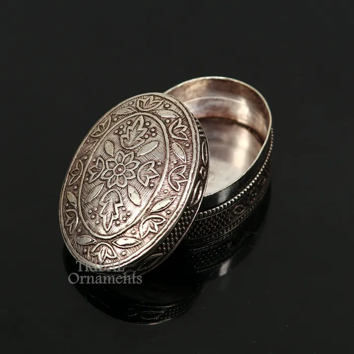 Rings TRIBAL ORNAMENTS Exclusive small bridal kajal box 925 sterling silver trinket box container box small jewelry box Vermilion bridal art gifting stb743 Rings TRIBAL ORNAMENTS Exclusive small bridal kajal box 925 sterling silver trinket box container box small jewelry box Vermilion bridal art gifting stb743
