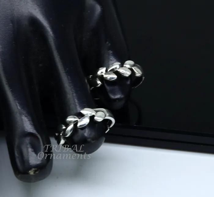 Rings TRIBAL ORNAMENTS Fabulous flower design 925 sterling silver handmade vintage design Adjustable toe ring ethnic tribal belly dance jewelry india YTR03