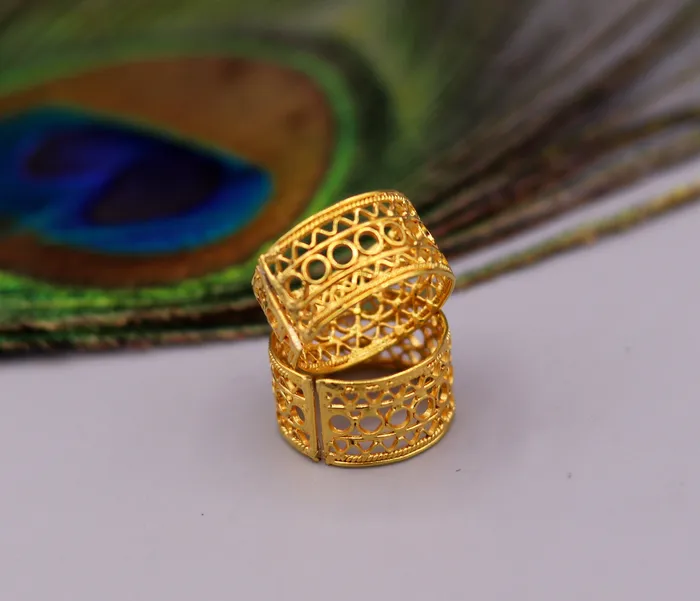 Rings TRIBAL ORNAMENTS Vintage antique design 20 karat yellow gold handmade fabulous Toe ring pair excellent wedding anniversary jewelry from india Rings TRIBAL ORNAMENTS Vintage antique design 20 karat yellow gold handmade fabulous Toe ring pair excellent wedding anniversary jewelry from india