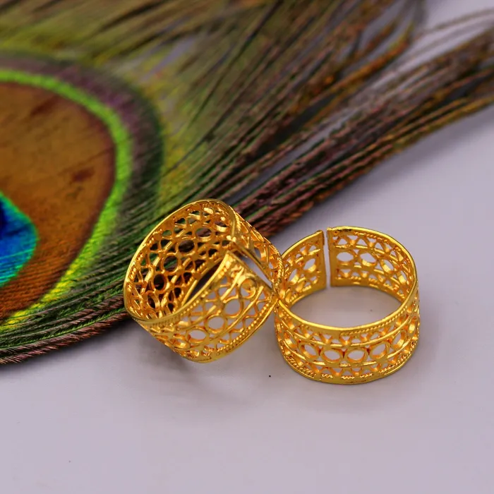 Rings TRIBAL ORNAMENTS Vintage antique design 20 karat yellow gold handmade fabulous Toe ring pair excellent wedding anniversary jewelry from india Rings TRIBAL ORNAMENTS Vintage antique design 20 karat yellow gold handmade fabulous Toe ring pair excellent wedding anniversary jewelry from india
