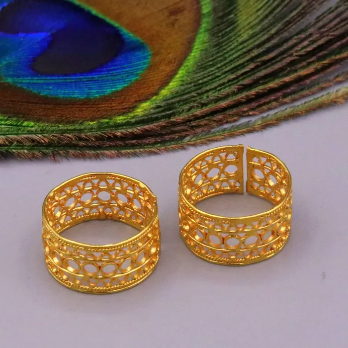 Rings TRIBAL ORNAMENTS Vintage antique design 20 karat yellow gold handmade fabulous Toe ring pair excellent wedding anniversary jewelry from india Rings TRIBAL ORNAMENTS Vintage antique design 20 karat yellow gold handmade fabulous Toe ring pair excellent wedding anniversary jewelry from india