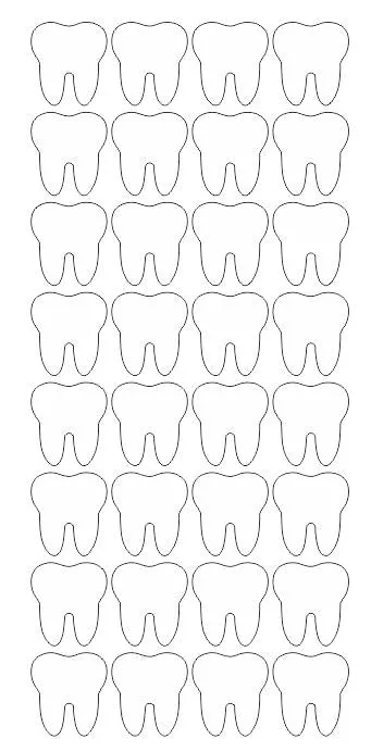 Rings Winter Park Products White Tooth Stickers 1 DC13010