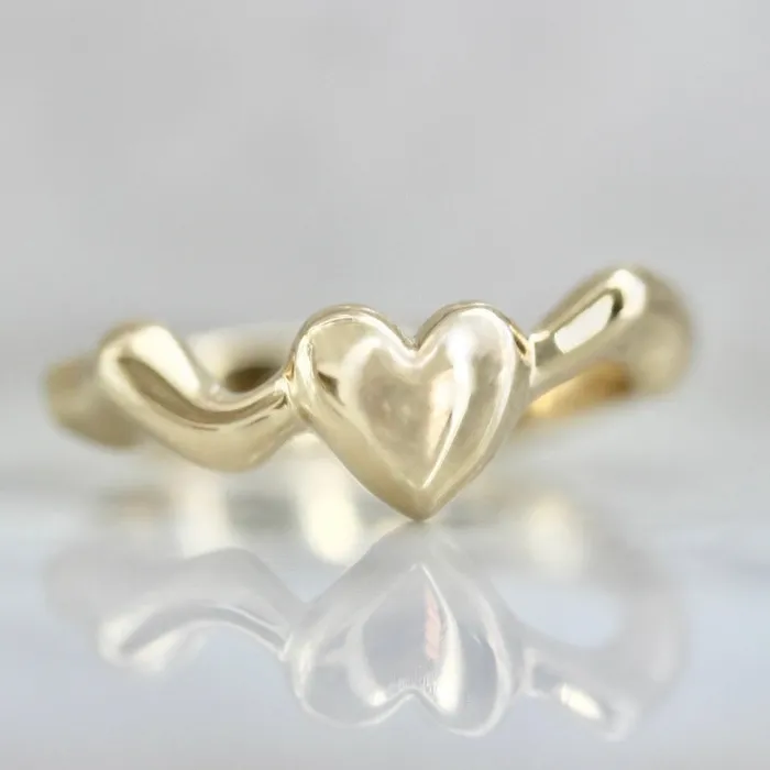 Rings ZahnZ Fine Jewelry We Clicked Gold Heart Band