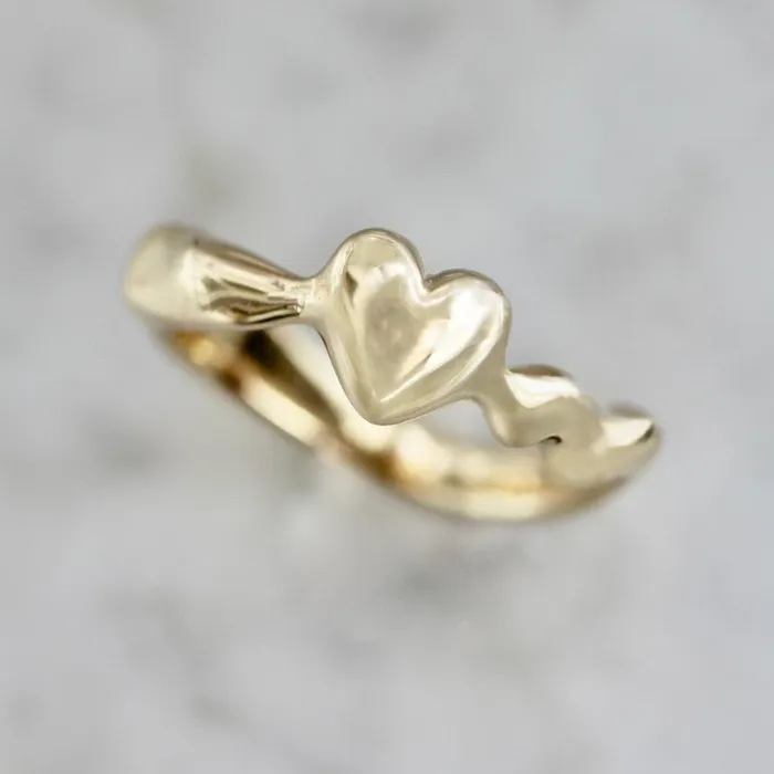 Rings ZahnZ Fine Jewelry We Clicked Gold Heart Band