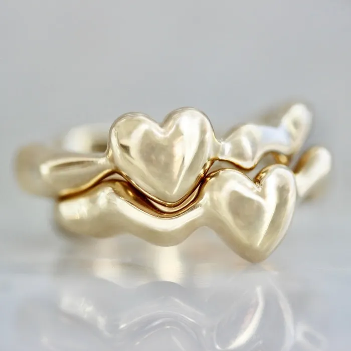 Rings ZahnZ Fine Jewelry We Clicked Gold Heart Band