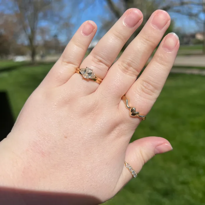 Rings ZahnZ Fine Jewelry We Clicked Gold Heart Band