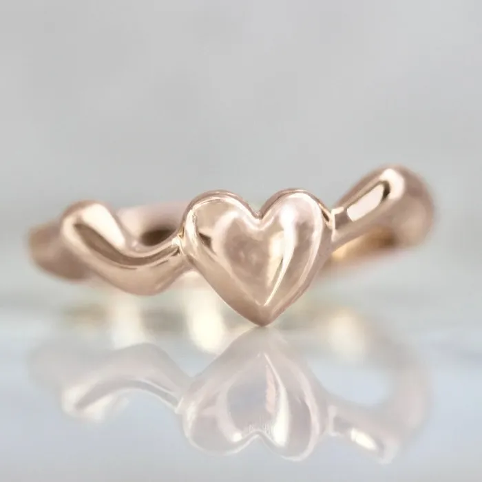 Rings ZahnZ Fine Jewelry We Clicked Gold Heart Band