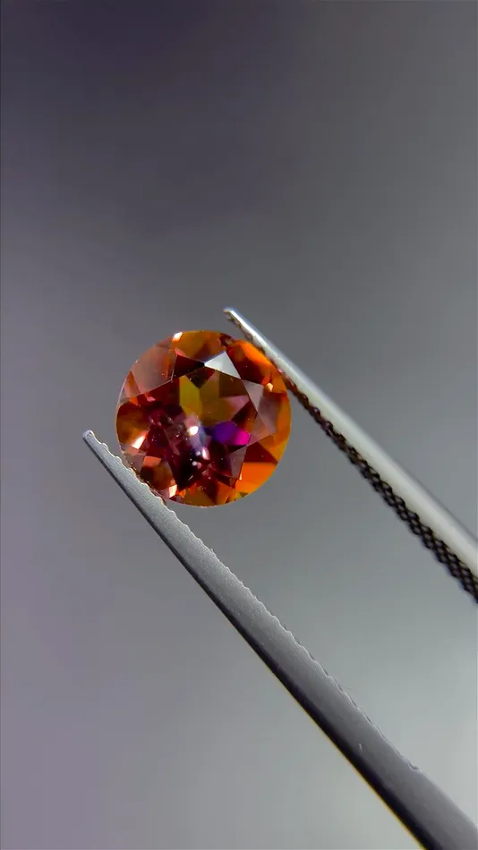 Round Sunrise Mystic Topaz Natural Gemstones Fire Brilliance Earrings