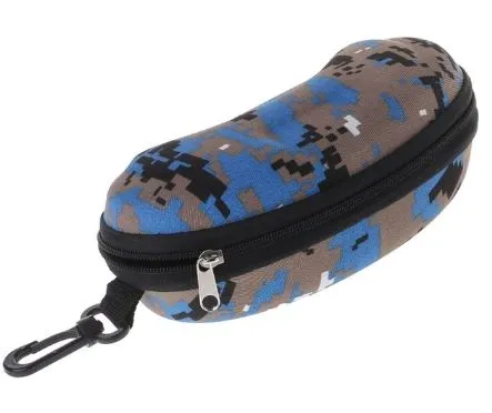 S323 Blue Camouflage Sunglass Case AX Rings