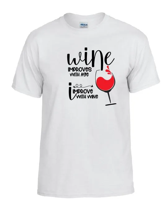 Sand Dollar Sales Necklaces TS16 Wine Improves With Age White TShirt